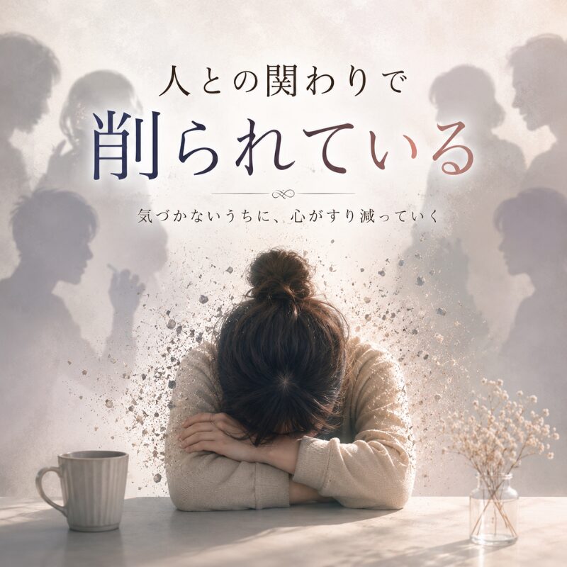 人との関わりで削られている
